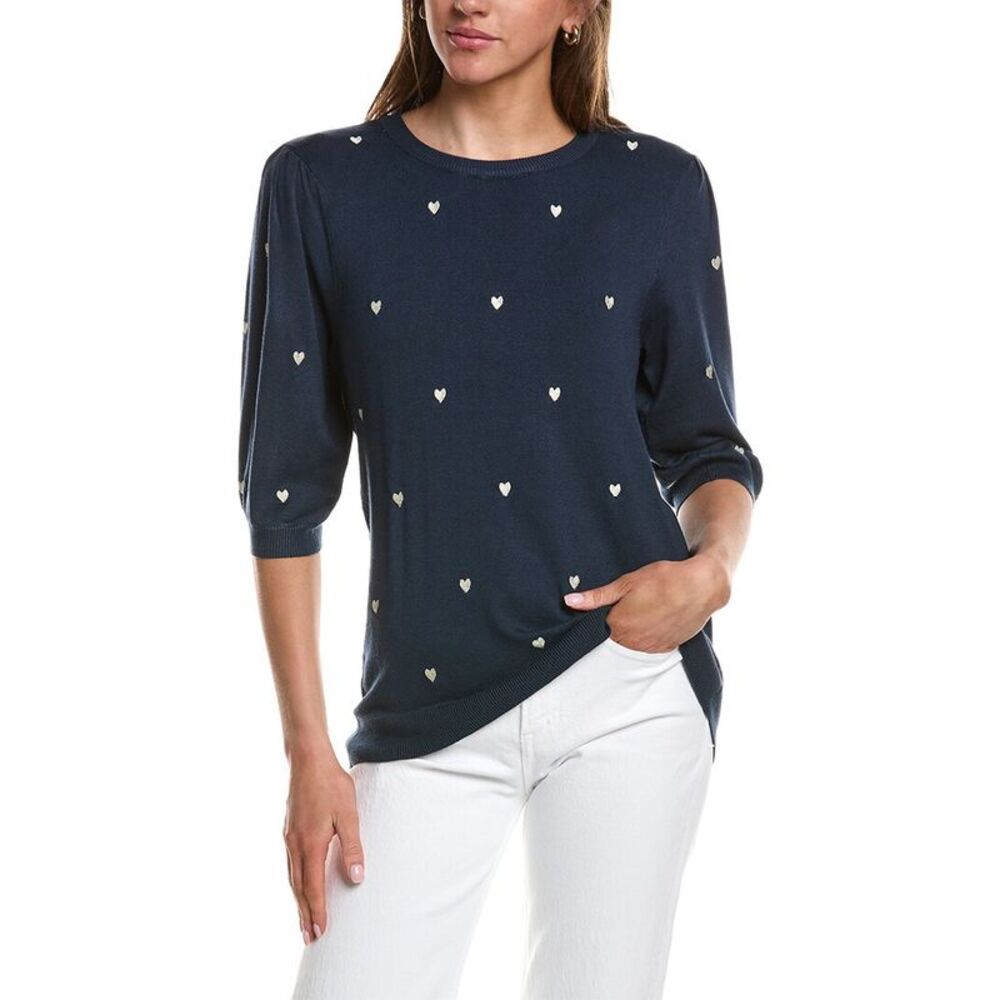 Ichi Womens  Diane Short Sleeve Top, Blue